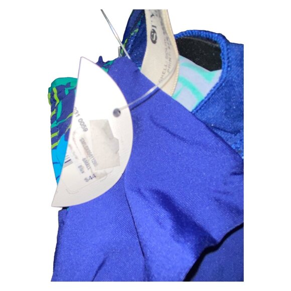 Stylus Swimwear S Top Women Blue Green Nylon Spandex - Picture 6 of 7